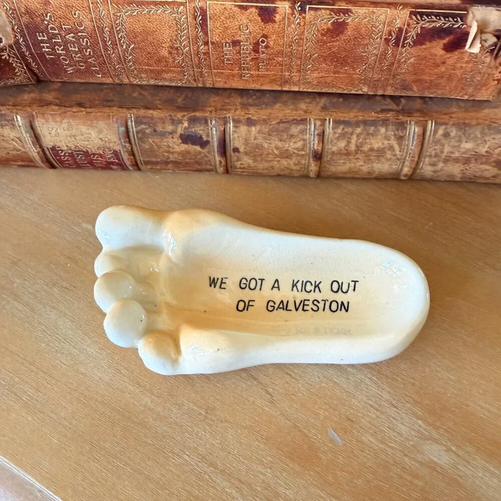😎3/$20‼️Vintage Galveston Texas Souvenir Trinket Dish